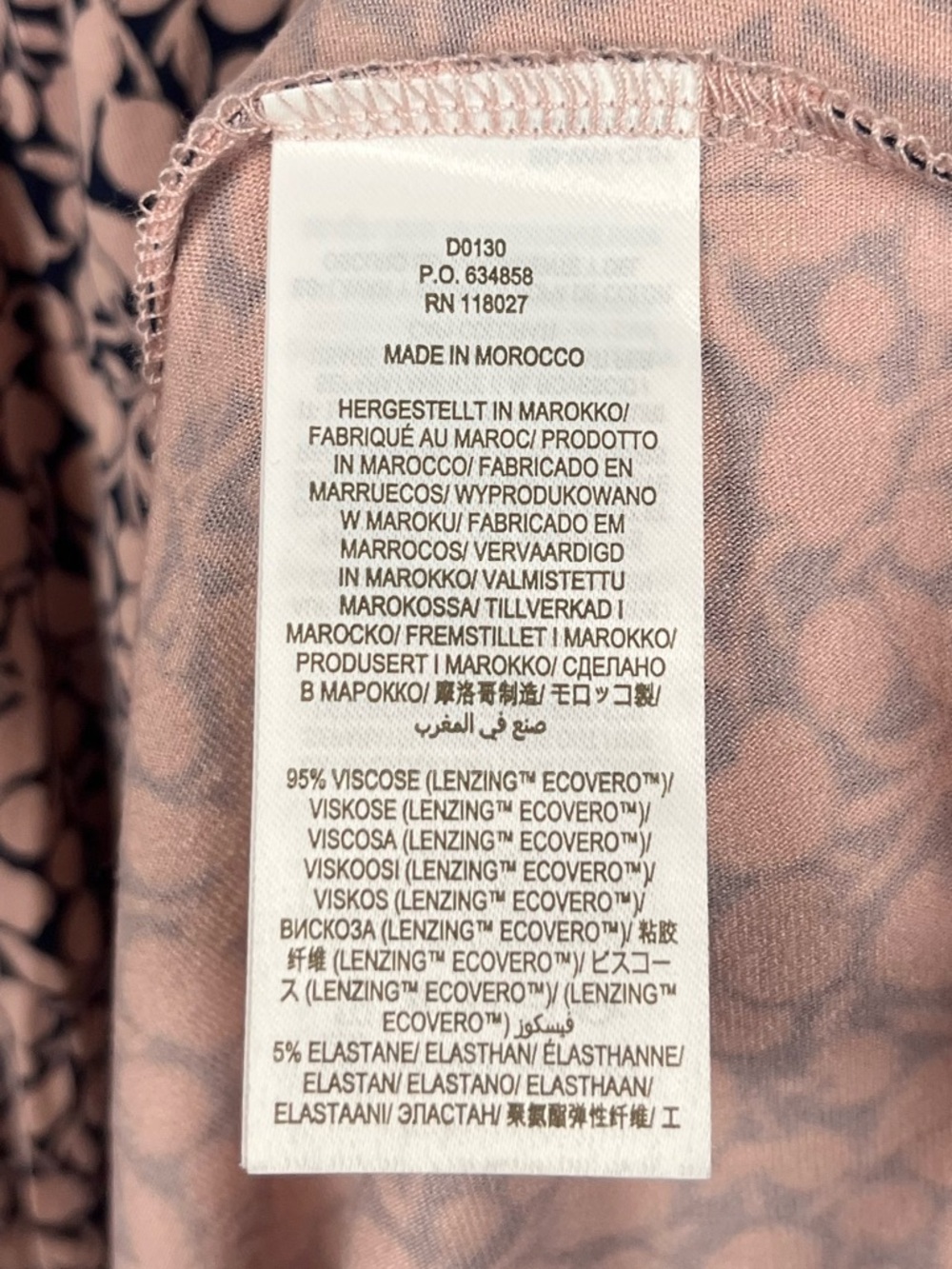 Boden square neck jersey maxi dress in pink blue size 6 - Picture 9 of 11
